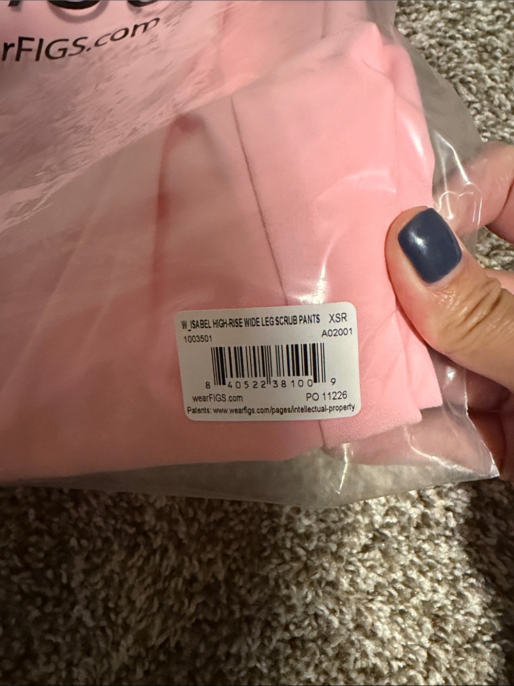 FIGS Isabel Wide Leg Pant (Fight Club Pink) - Picture 3 of 10